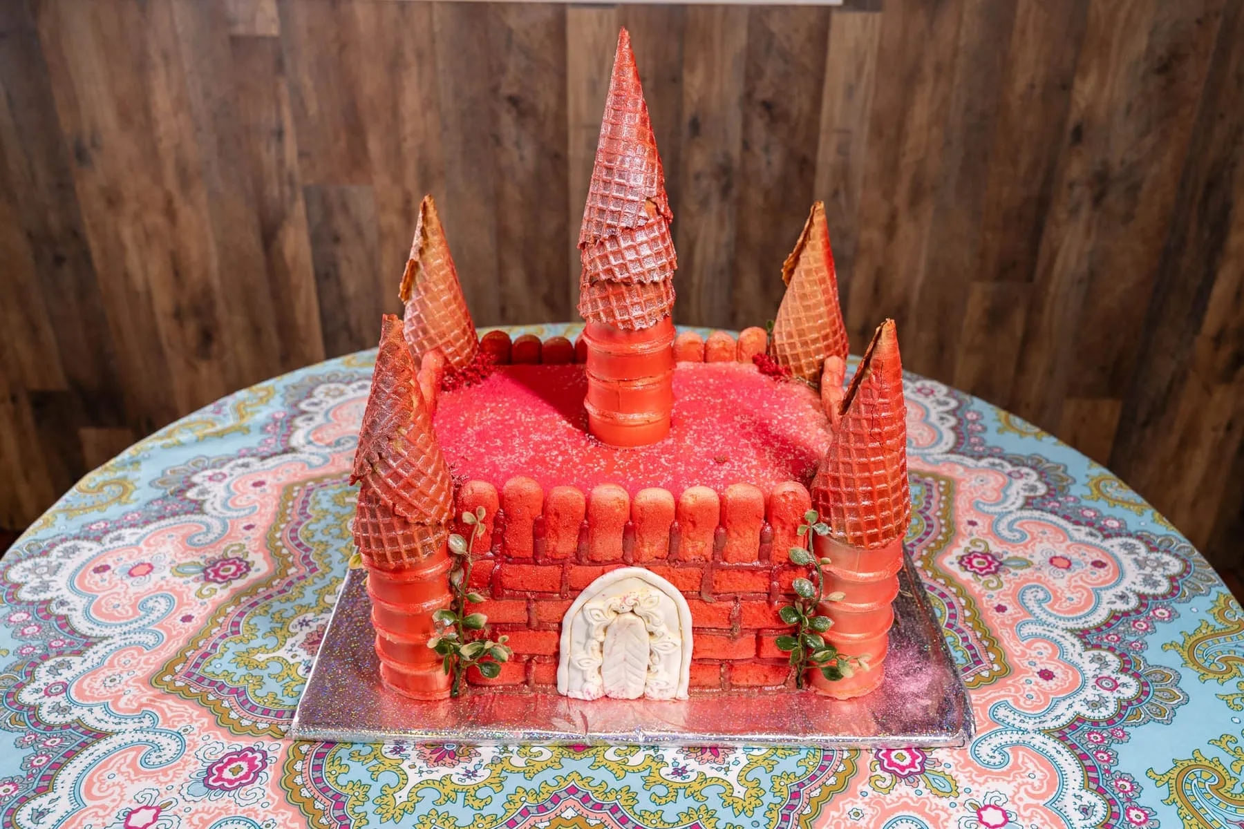 A castle birthday cake